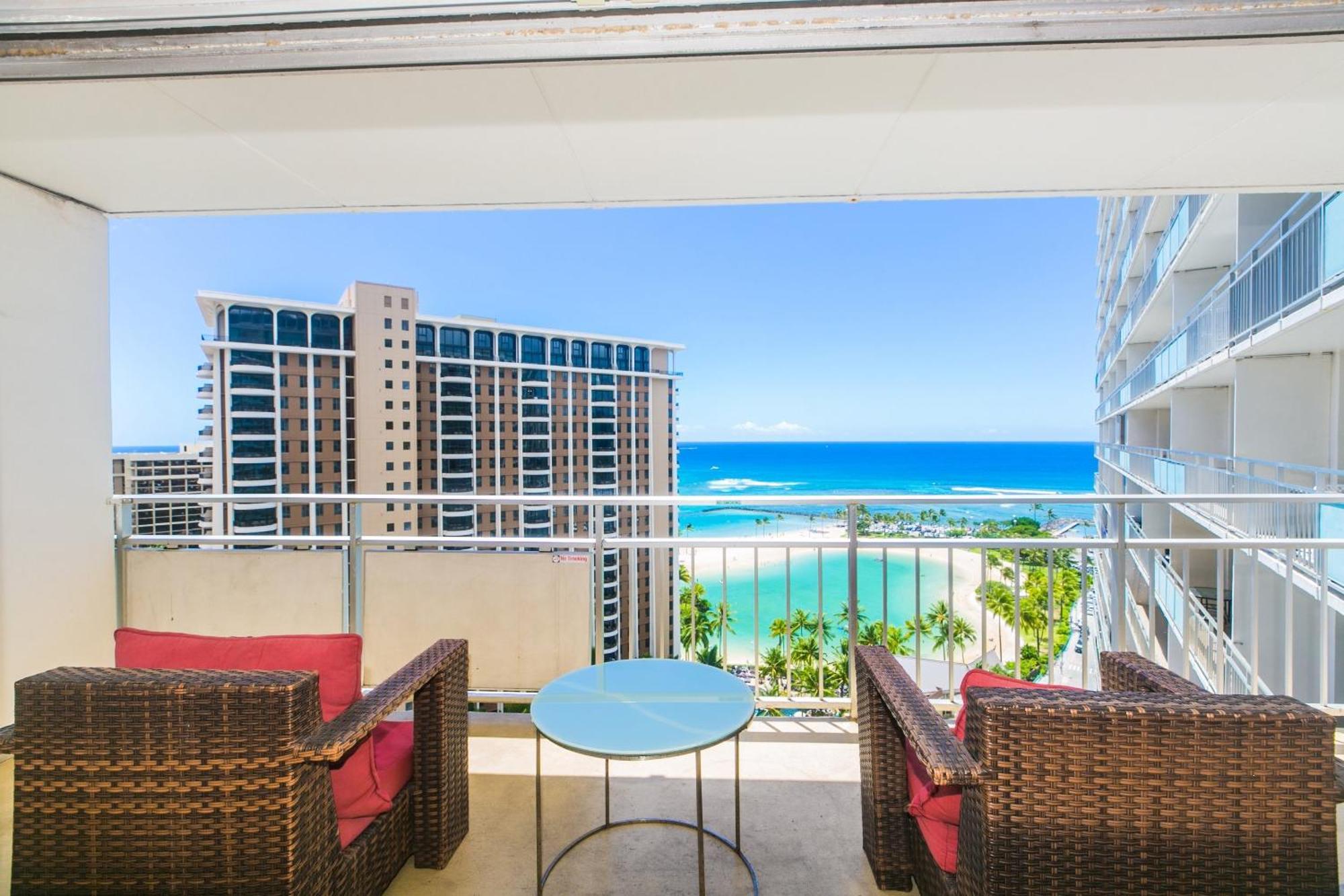 Ilikai Tower One Bedroom Lagoon View Waikiki Condos With Lanai & Free Wifi Honolulu Kamer foto